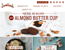 Tablet Screenshot of justinsnutbutter.com